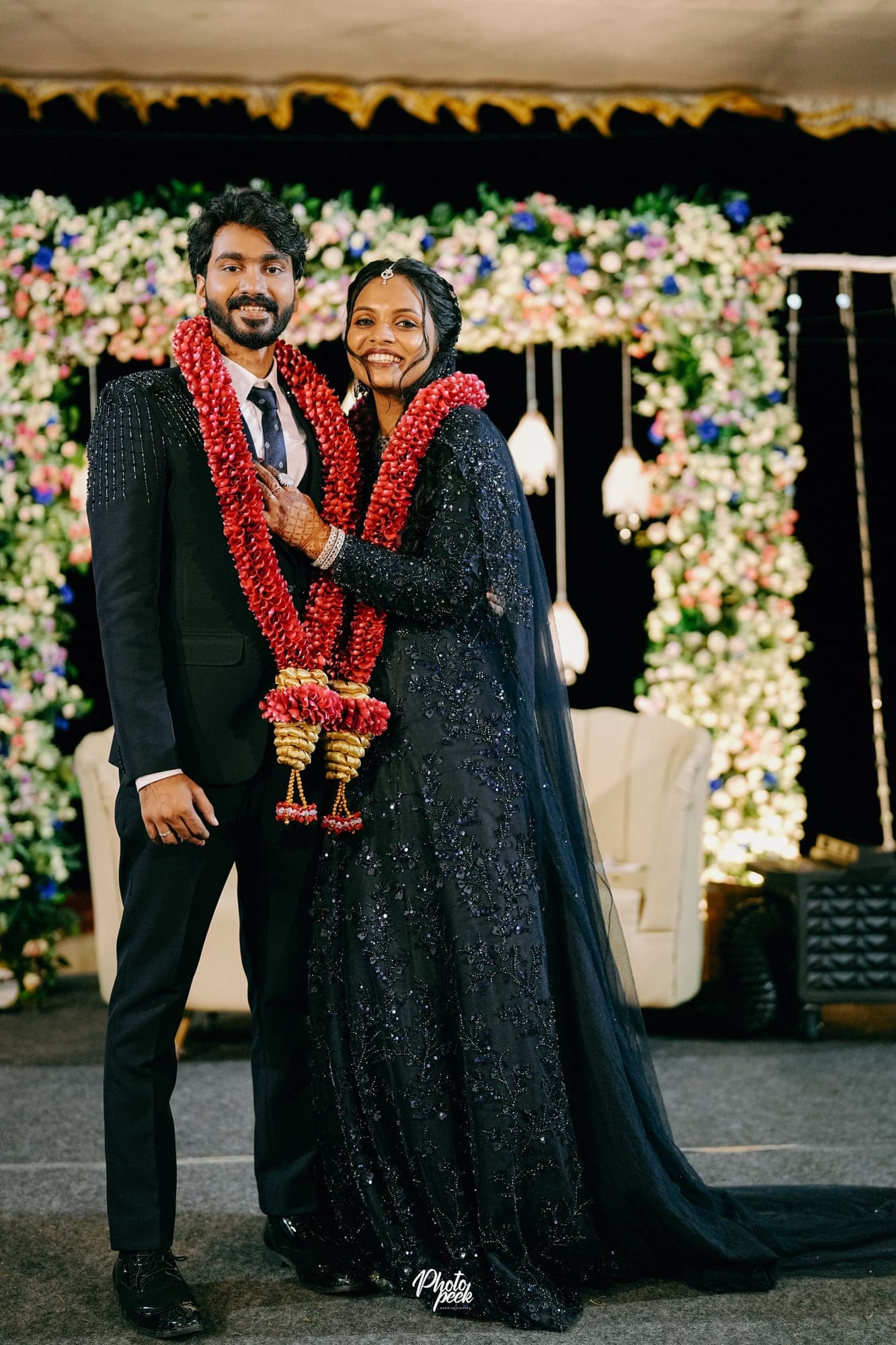 Nisham and Fazna on their wedding day